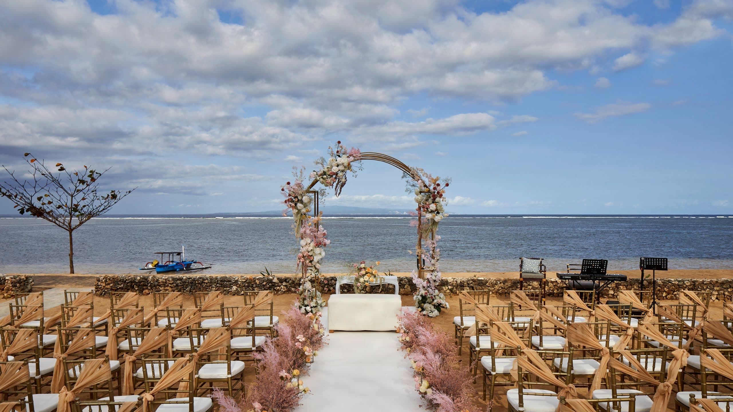 1/1 Andaz Bali Wedding Setup By The Beach