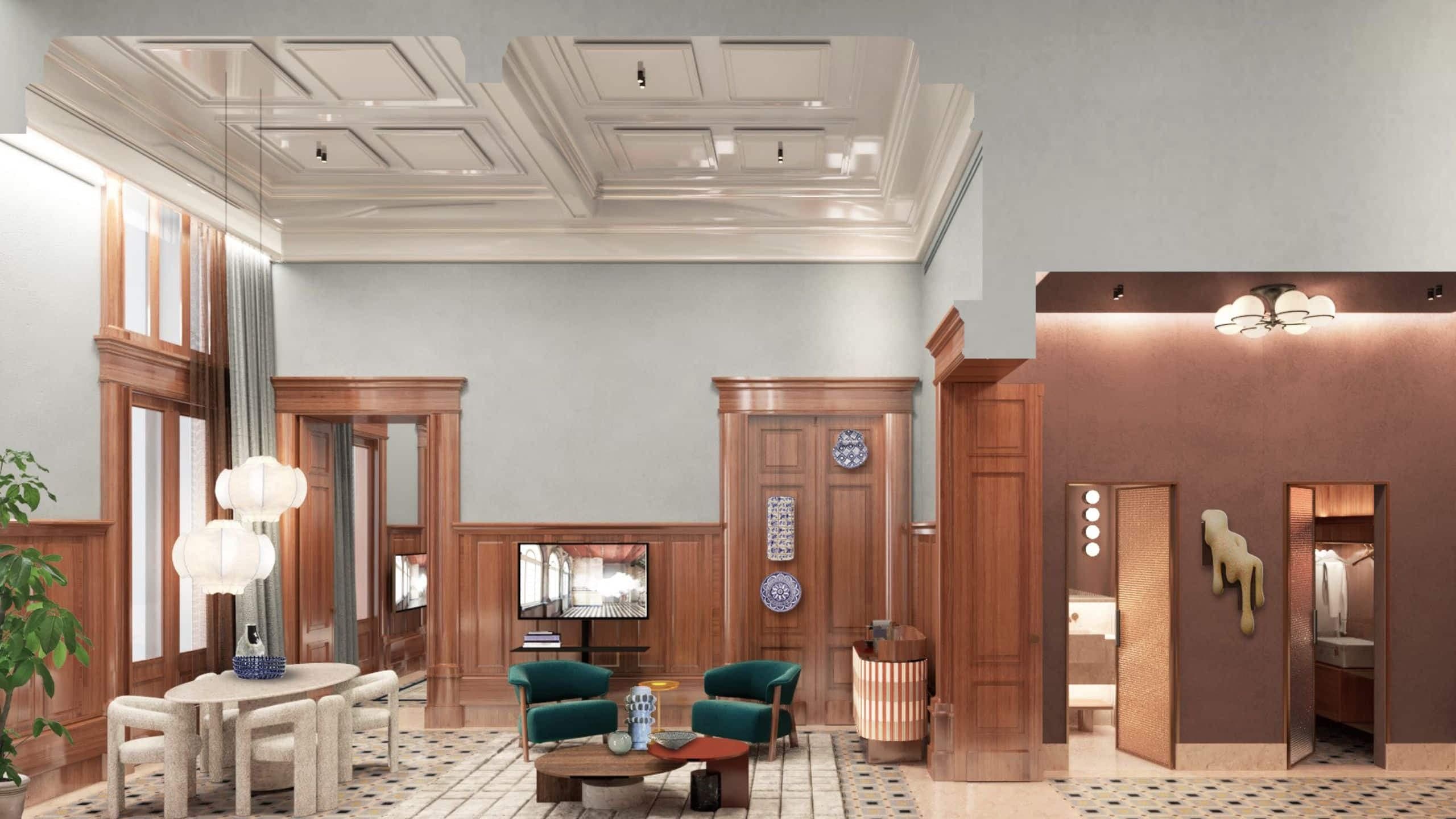 1 von 3 Andaz Lisbon Loft Suite Section Entrance Living