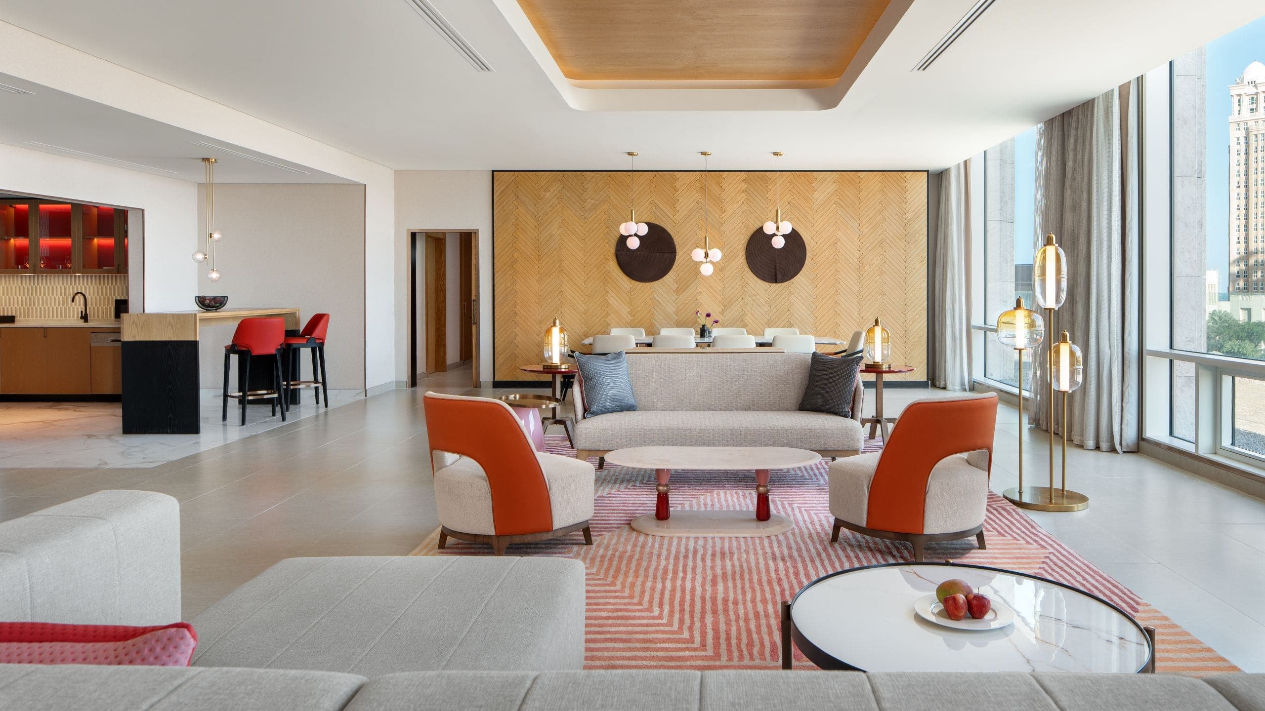 4 von 6 Andaz Doha Residences Three Bedroom Living Room Sea View