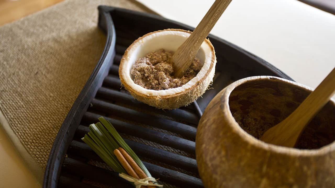 coconut filled with lotion