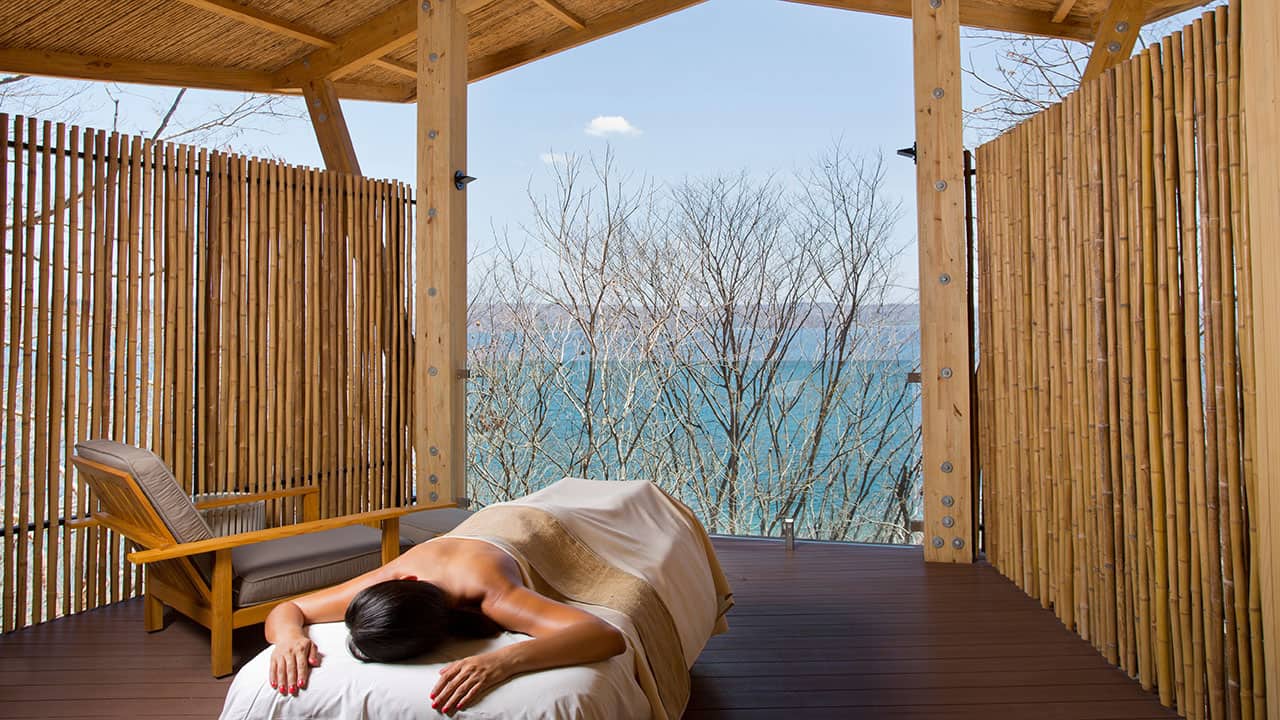 outdoor massage treatment room