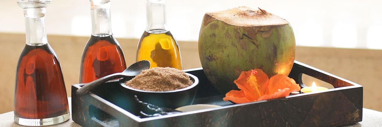 Spa Products on Tray 