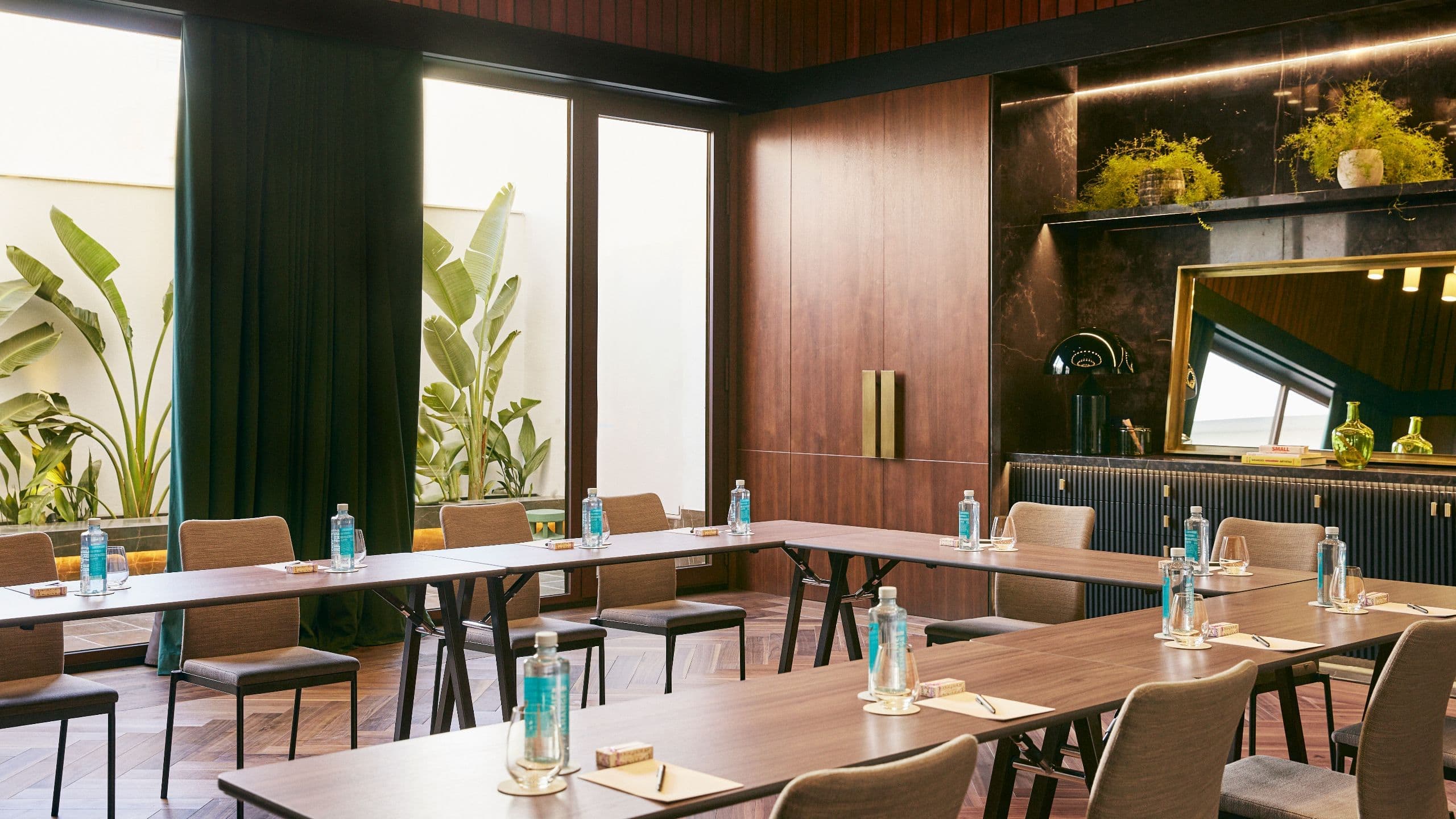 1 of 2 Thompson Madrid Penelope Meeting Room Round Ushape Tables