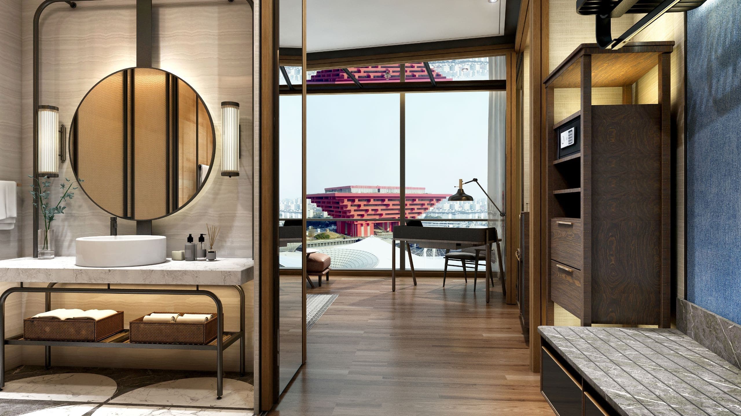 2 de 2 Thompson Shanghai Expo Bathroom Pavilion View